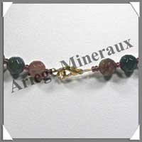 JASPE OCEAN - Collier Perles Facetes 8 mm - 44 cm - A010