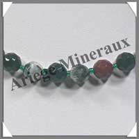 JASPE OCEAN - Collier Perles Facetes 8 mm - 44 cm - A012