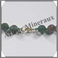 JASPE OCEAN - Collier Perles Facetes 8 mm - 44 cm - A012