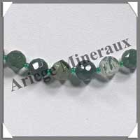 JASPE OCEAN - Collier Perles Facetes 8 mm - 44 cm - A014