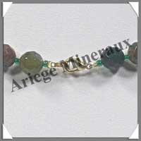 JASPE OCEAN - Collier Perles Facetes 8 mm - 44 cm - A015