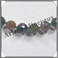 JASPE OCEAN - Collier Perles Facetes 8 mm - 48 cm - A016