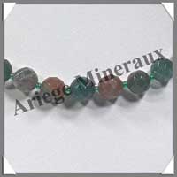 JASPE OCEAN - Collier Perles Facetes 8 mm - 44 cm - A017