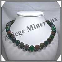 JASPE OCEAN - Collier Perles 13 mm - 48 cm - A003