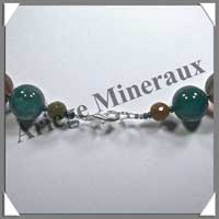 JASPE OCEAN - Collier Perles 13 mm - 48 cm - A003