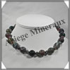JASPE OCEAN - Collier Perles 13 mm et Perles Facetes 8 mm en altern - 44 cm - A002 Inde