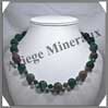 JASPE OCEAN - Collier Perles 13 mm et Perles Facetes 8 mm en altern - 50 cm - A006 Inde
