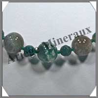 JASPE OCEAN - Collier Perles 13 mm et Perles Facetes 8 mm en altern - 50 cm - A006