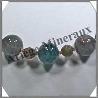 JASPE OCEAN - Collier Perles 13 mm et Perles Facetes 8 mm en altern - 50 cm - A007