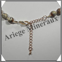 JASPE PAYSAGE - Collier Compos - 3 Ovales 25x25 mm et Perles 8 mm en dgrad - 44 cm - C001