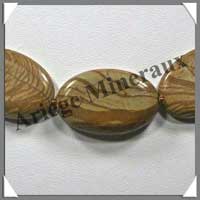 JASPE PAYSAGE - Collier Compos - 7 Ovales 30x20 et 16x12 mm en dgrad - 47 cm - M002