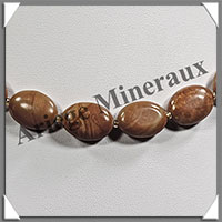 JASPE PAYSAGE - Collier Compos - Ovales 16x12 mm - 41 cm - M001