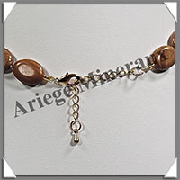 JASPE PAYSAGE - Collier Compos - Ovales 16x12 mm - 41 cm - M001