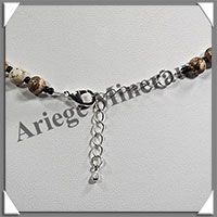 JASPE PAYSAGE- Collier Perles 6 mm - 45 cm - M001