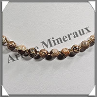 JASPE PAYSAGE- Collier Perles 6 mm - 45 cm - M002