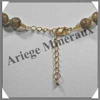 JASPE PAYSAGE- Collier Perles 8 mm - 45 cm - M001