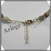 JASPE PAYSAGE- Collier Perles 8 mm - 44 cm - M002