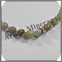 JASPE PAYSAGE- Collier Perles 8 mm - 45 cm - M004