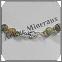 JASPE PAYSAGE- Collier Perles 8 mm - 41 cm - M005