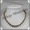 JASPE PAYSAGE- Collier Perles 8 mm - 44 cm - M006 Mexique