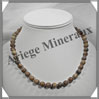 JASPE PAYSAGE- Collier Perles 8 mm - 45 cm - M007 Mexique