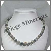 JASPE PICASSO - Collier Perles 10 mm - 50 cm - M001