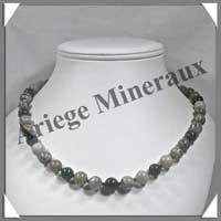 JASPE PICASSO - Collier Perles 10 mm - 49 cm - M003