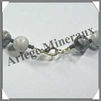 JASPE PICASSO - Collier Perles 10 mm - 49 cm - M003