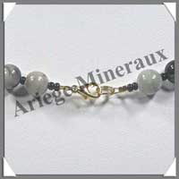 JASPE PICASSO - Collier Perles 8 mm - 49 cm - M001