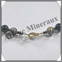 JASPE PICASSO - Collier Perles 8 mm - 47 cm - M002