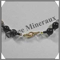 JASPE PICASSO - Collier Perles 8 mm - 45 cm - M004