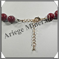 JASPE ROUGE - Collier Perles 12 mm - 47 cm - M002