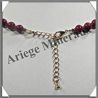 JASPE ROUGE - Collier Perles 6 mm - 45 cm - M001