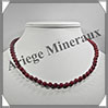 JASPE ROUGE - Collier Perles 6 mm - 45 cm - M002 Afrique du Sud