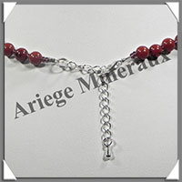 JASPE ROUGE - Collier Perles 6 mm - 45 cm - M002
