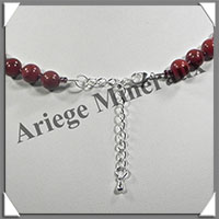 JASPE ROUGE - Collier Perles 8 mm - 45 cm - M002