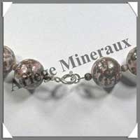 JASPE ZEBRE - Collier Perles 15 mm - 50 cm - M001