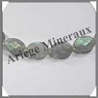 LABRADORITE - Collier Perles Ovales Facetes 10x14 mm - 45 cm - M001