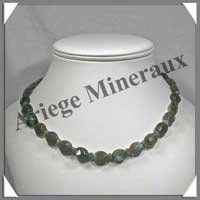 LABRADORITE - Collier Perles Ovales Facetes 10x12 mm - 45 cm - C002