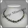 LABRADORITE - Collier Perles Ovales Facetes 10x12 mm - 44 cm - C003 Madagascar