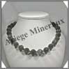 LABRADORITE - Collier Perles Facetes 14 mm - 47 cm - C004 Madagascar