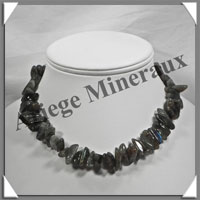 LABRADORITE - Collier Compos - Nuggets 10  20 mm - 40 cm - M001
