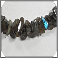 LABRADORITE - Collier Compos - Nuggets 10  20 mm - 40 cm - M001