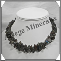 LABRADORITE - Collier Compos - Nuggets 10  20 mm - 40 cm - M002