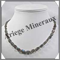 LABRADORITE - Collier Compos - Ovales 8x6 mm - 46 cm - M003