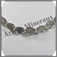 LABRADORITE - Collier Compos - Ovales 8x6 mm - 47 cm - M007