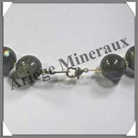 LABRADORITE - Collier Perles 14 mm - 46 cm - M001
