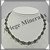 LABRADORITE - Collier Perles 4 et 10 mm en altern - 43 cm - M001 Madagascar