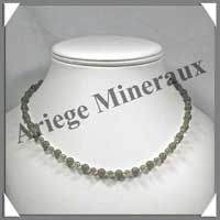 LABRADORITE - Collier Perles 4 et 6 mm en altern - 45 cm - C001