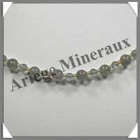 LABRADORITE - Collier Perles 4 et 6 mm en altern - 45 cm - C001